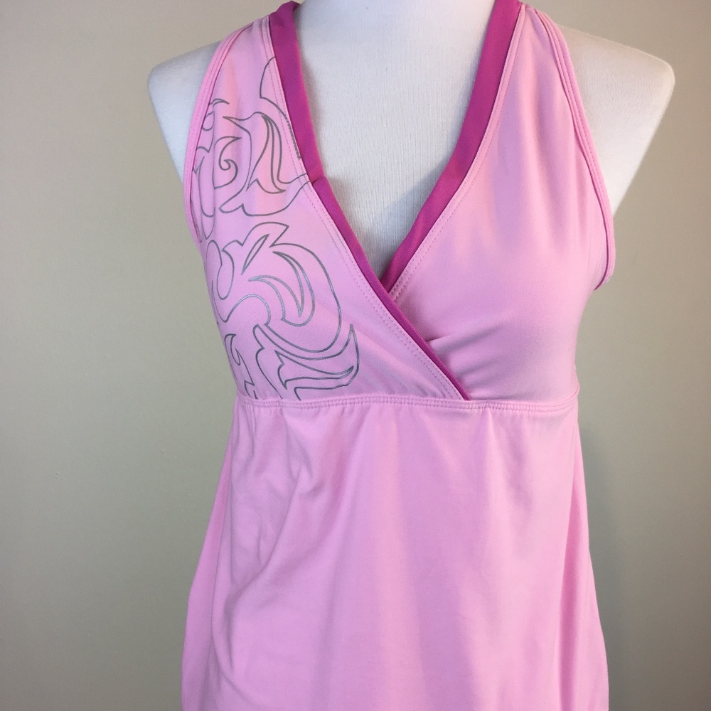 Nike Fit Dry Pink Racerback Embroidery Shirt Med